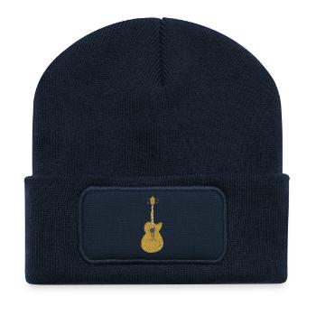 gitarre - Recycelte Patch Beanie - French Navy - Vorne