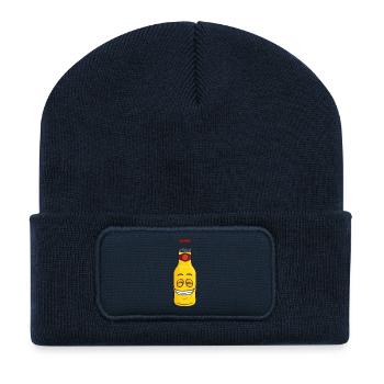 Beer Bottle - Recycled Patch Beanie - french navy - Front