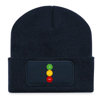 Du hast immer die Wahl - Recycelte Patch Beanie - French Navy - Vorne