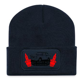  601 2Kerzen - Recycelte Patch Beanie - French Navy - Vorne