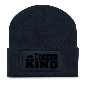 COCKER KING Cocker Spaniel - Recycelte Patch Beanie - French Navy - Vorne