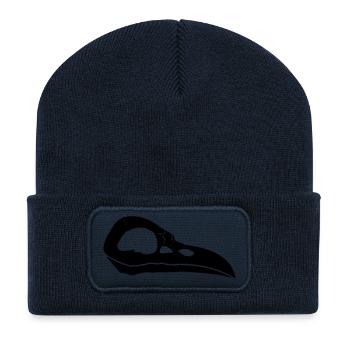 Rabenschädel | Crow Skull - Recycelte Patch Beanie - French Navy - Vorne