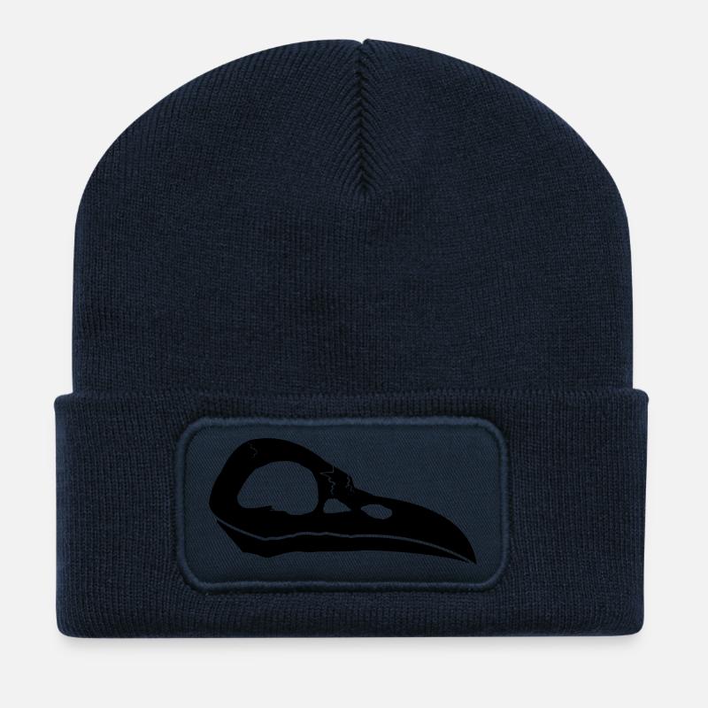 Rabenschädel | Crow Skull - Recycelte Patch Beanie - French Navy