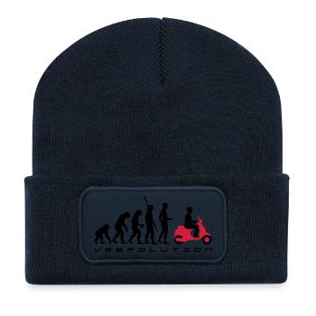 vespolution evolution__b_2c - Recycelte Patch Beanie - French Navy - Vorne