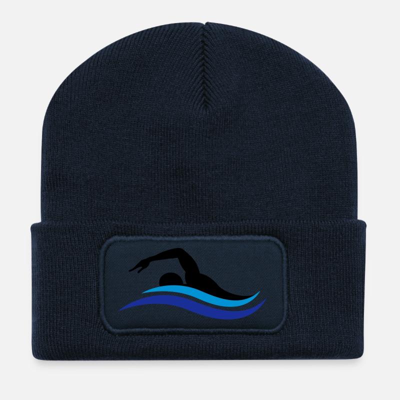 Schwimmer - Recycelte Patch Beanie - French Navy