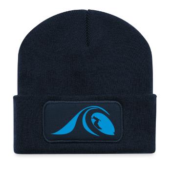 Surfer in der Tube - Recycelte Patch Beanie - French Navy - Vorne