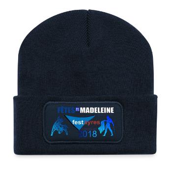 FESTAIRES 2018 - Beanie recyclé à patch - bleu marine - Devant