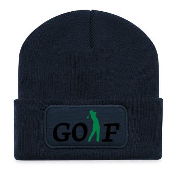 golf - Recycelte Patch Beanie - French Navy - Vorne