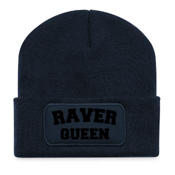 Raver Queen - Recycelte Patch Beanie - French Navy - Vorne