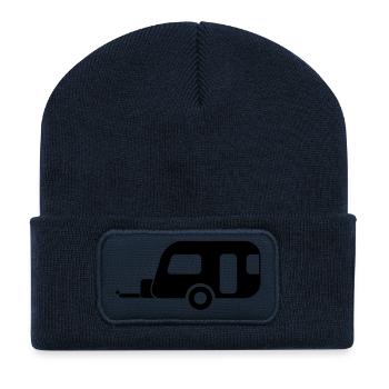 wohnwagen_a - Recycelte Patch Beanie - French Navy - Vorne