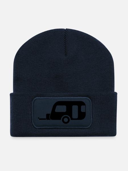 wohnwagen_a - Recycelte Patch Beanie - French Navy