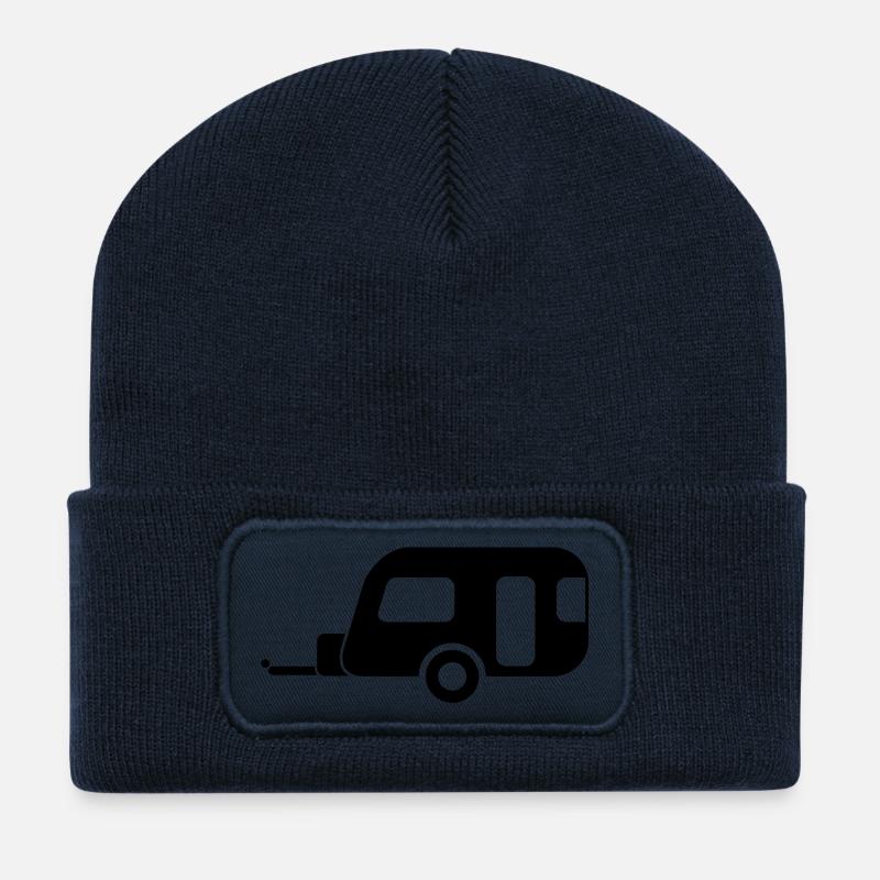 wohnwagen_a - Recycelte Patch Beanie - French Navy