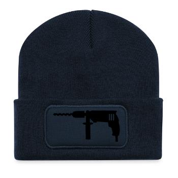 Power drill - Recycled Patch Beanie - french navy - Front