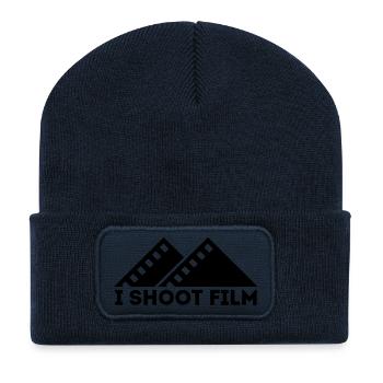I SHOOT FILM FILM STRIP - T-Shirt for - Recycled Patch Beanie - french navy - Front