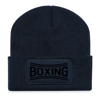 boxing_design_1 - Recycelte Patch Beanie - French Navy - Vorne