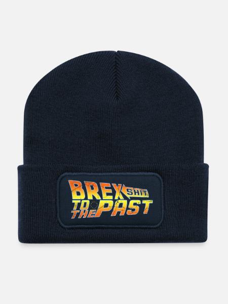 Anti Brexit - BrexSHIT - BREXSH*T - Recycled Patch Beanie - french navy