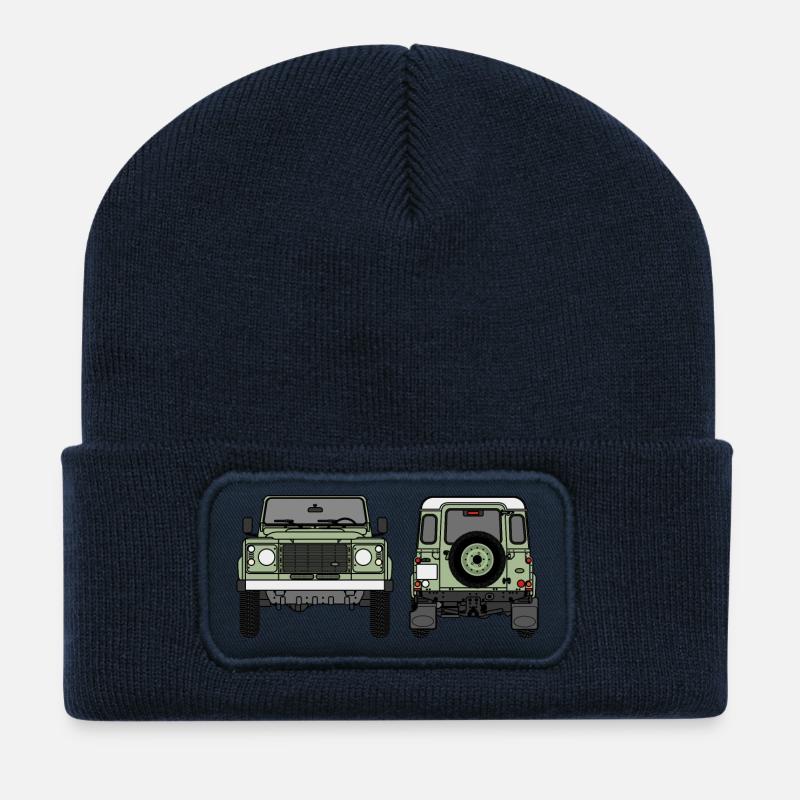 Defender - Front and Rear - Recycled Patch Beanie - french navy