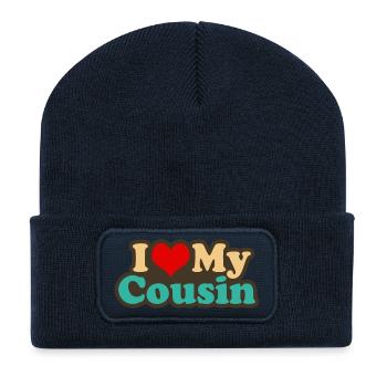 i love my cousin - Recycled Patch Beanie - french navy - Front