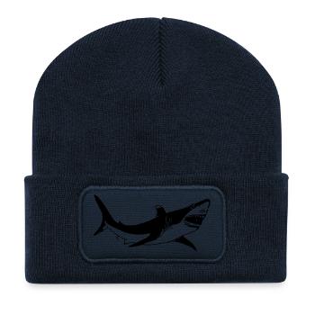 White shark - Recycled Patch Beanie - french navy - Front