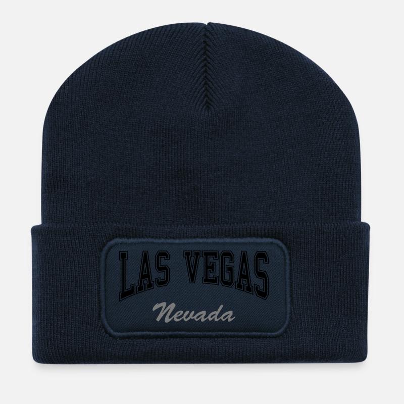 las_vegas_nevada - Recycelte Patch Beanie - French Navy