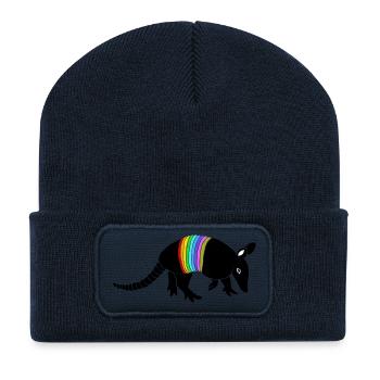 armadillo gürteltier gürtel tier faultier - Recycelte Patch Beanie - French Navy - Vorne
