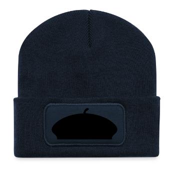 Béret French Hat - Beanie recyclé à patch - bleu marine - Devant