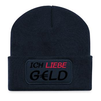 ich_liebe_geld - Recycelte Patch Beanie - French Navy - Vorne