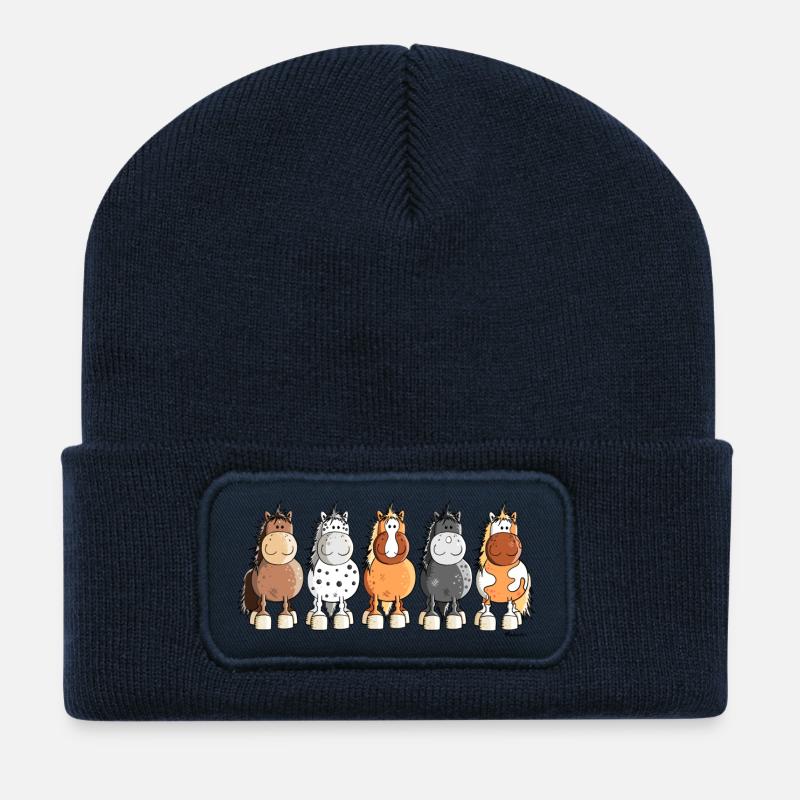 Happy Horses - Recycled Patch Beanie - french navy
