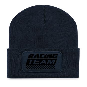 racing team - Recycelte Patch Beanie - French Navy - Vorne