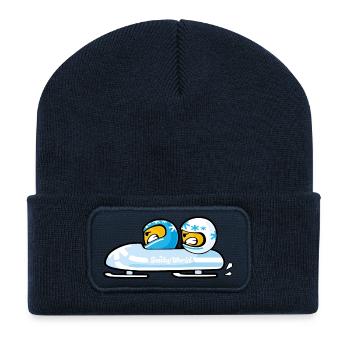 Smiley Bobsleigh - Recycled Patch Beanie - french navy - Front