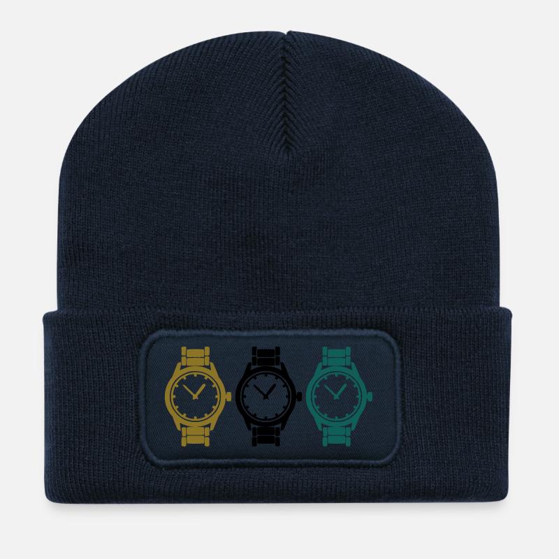 uhren - Recycelte Patch Beanie - French Navy