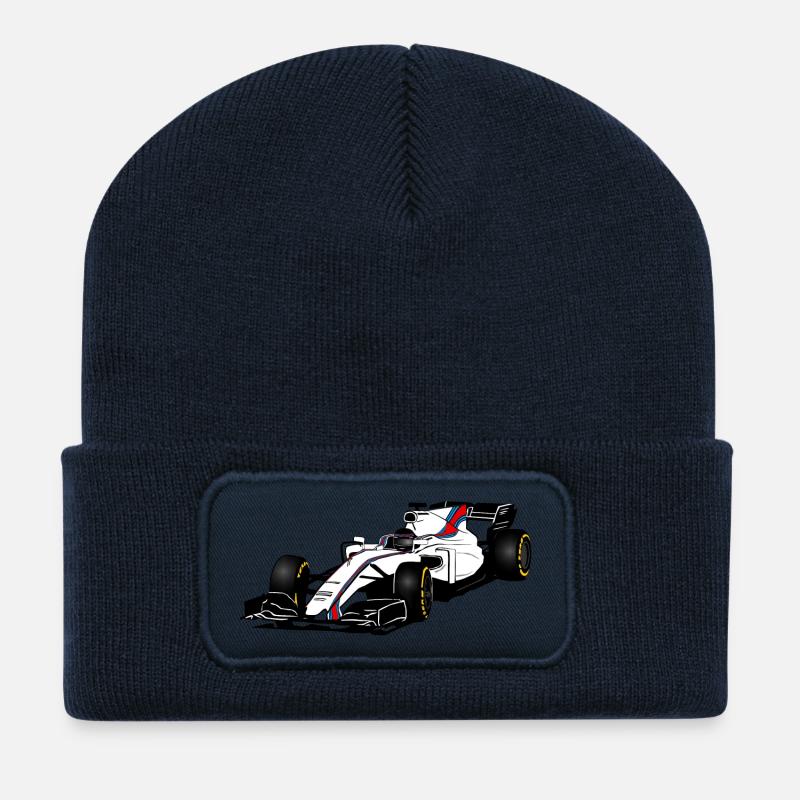 Racecar - Rennauto - Recycelte Patch Beanie - French Navy