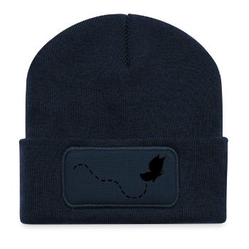 schmetterling - Recycelte Patch Beanie - French Navy - Vorne