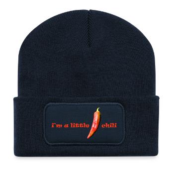 je suis un petit piment - Beanie recyclé à patch - bleu marine - Devant