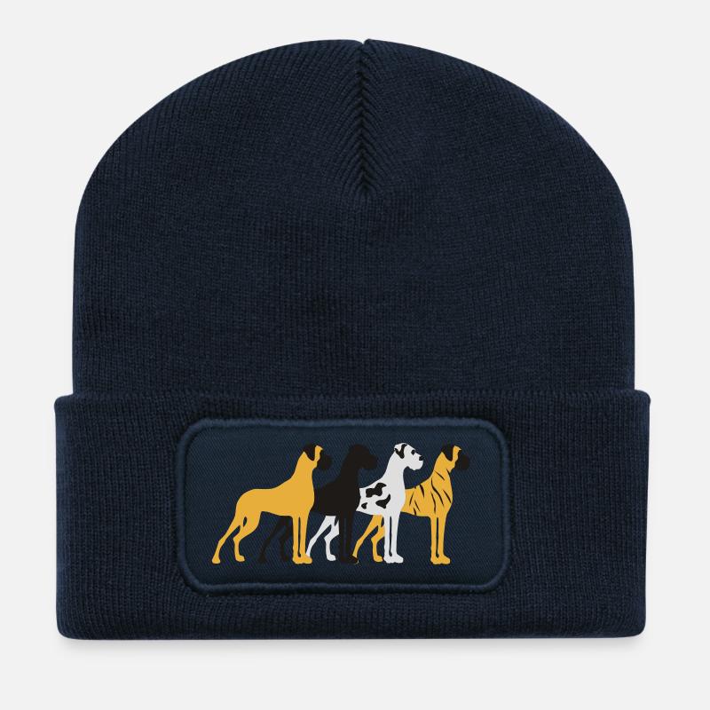 Four basic colors Great Dane - Recycled Patch Beanie - french navy