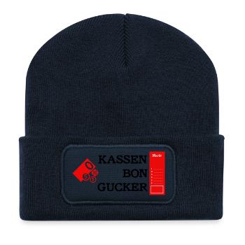 Kassenbongucker - Recycelte Patch Beanie - French Navy - Vorne