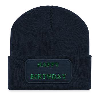 ALLES GUTE ZUM GEBURTSTAG. ALLES GUTE ZUM GEBURTSTAG. JAHRESTAG. - Recycelte Patch Beanie - French Navy - Vorne