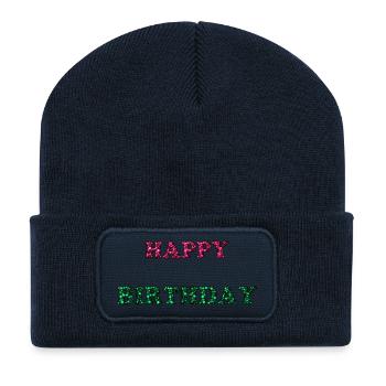 ALLES GUTE ZUM GEBURTSTAG. ALLES GUTE ZUM GEBURTSTAG. JAHRESTAG. - Recycelte Patch Beanie - French Navy - Vorne