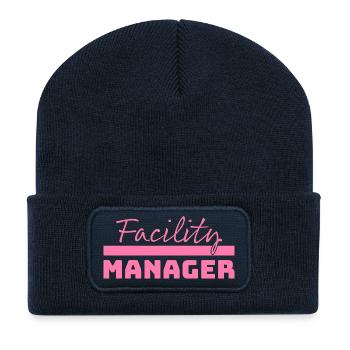 Tshirt Facility Manager pink - Recycled Patch Beanie - french navy - Front