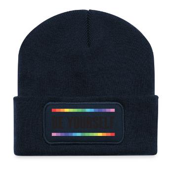 LGBTQ Pride Month - Be Yourself - Recycled Patch Beanie - french navy - Front