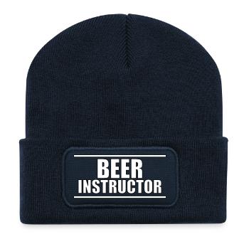Beer instructor - Recycled Patch Beanie - french navy - Front
