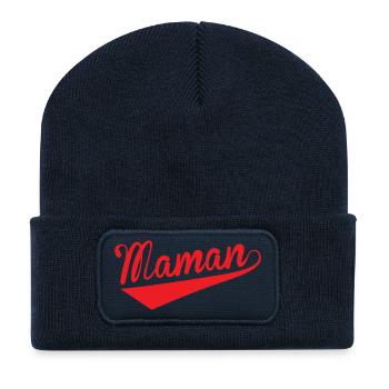Maman d'Amour - Muttertag - Recycelte Patch Beanie - French Navy - Vorne