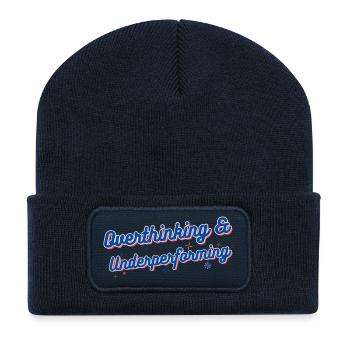 Trop réfléchir et sous-performer - Beanie recyclé à patch - bleu marine - Devant