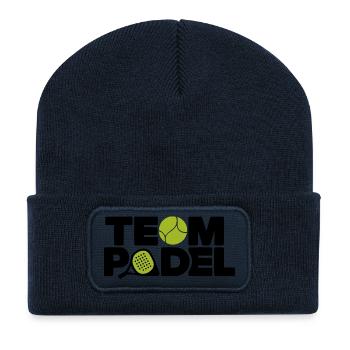 Team Padel 1 - Recycelte Patch Beanie - French Navy - Vorne