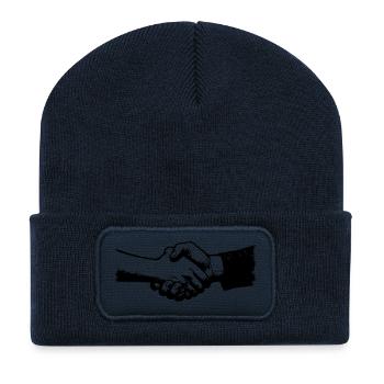 Handshake against discrimination - Recycled Patch Beanie - french navy - Front