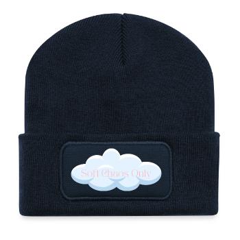 🦋 Soft Chaos Only – Pastel Soft Girl Summer Mood - Recycled Patch Beanie - french navy - Front