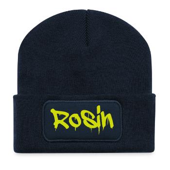 Rosin Yellow by Falsches Design - Recycelte Patch Beanie - French Navy - Vorne