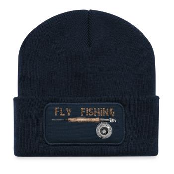 Fly fishing - Recycelte Patch Beanie - French Navy - Vorne