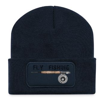 Fly fishing - Recycelte Patch Beanie - French Navy - Vorne