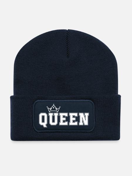 queen - Recycelte Patch Beanie - French Navy